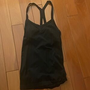 black workout tank top